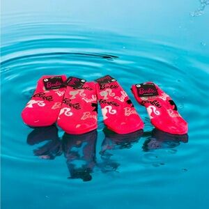 Barbie 4 pair sock bundle new no show socks shoe size 4-10